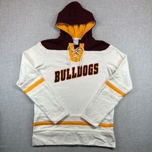 Champion Minnesota Duluth Bulldogs Hockey Hoodie Men M Lace Up Sweatshirt Campus